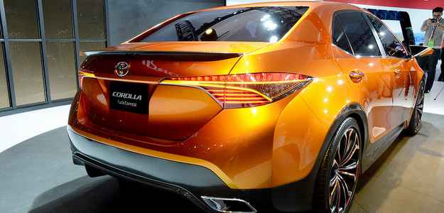 Ninguém chamou mais a anteção no primeiro dia de Detroit do que o Corolla Furia, conceito que antecipa as linhas da nova geração do sedã mais vendido do mundo (Michellin/divulgação) Ninguém chamou mais a anteção no primeiro dia de Detroit do que o Corolla Furia, conceito que antecipa as linhas da nova geração do sedã mais vendido do mundo (Michellin/divulgação)